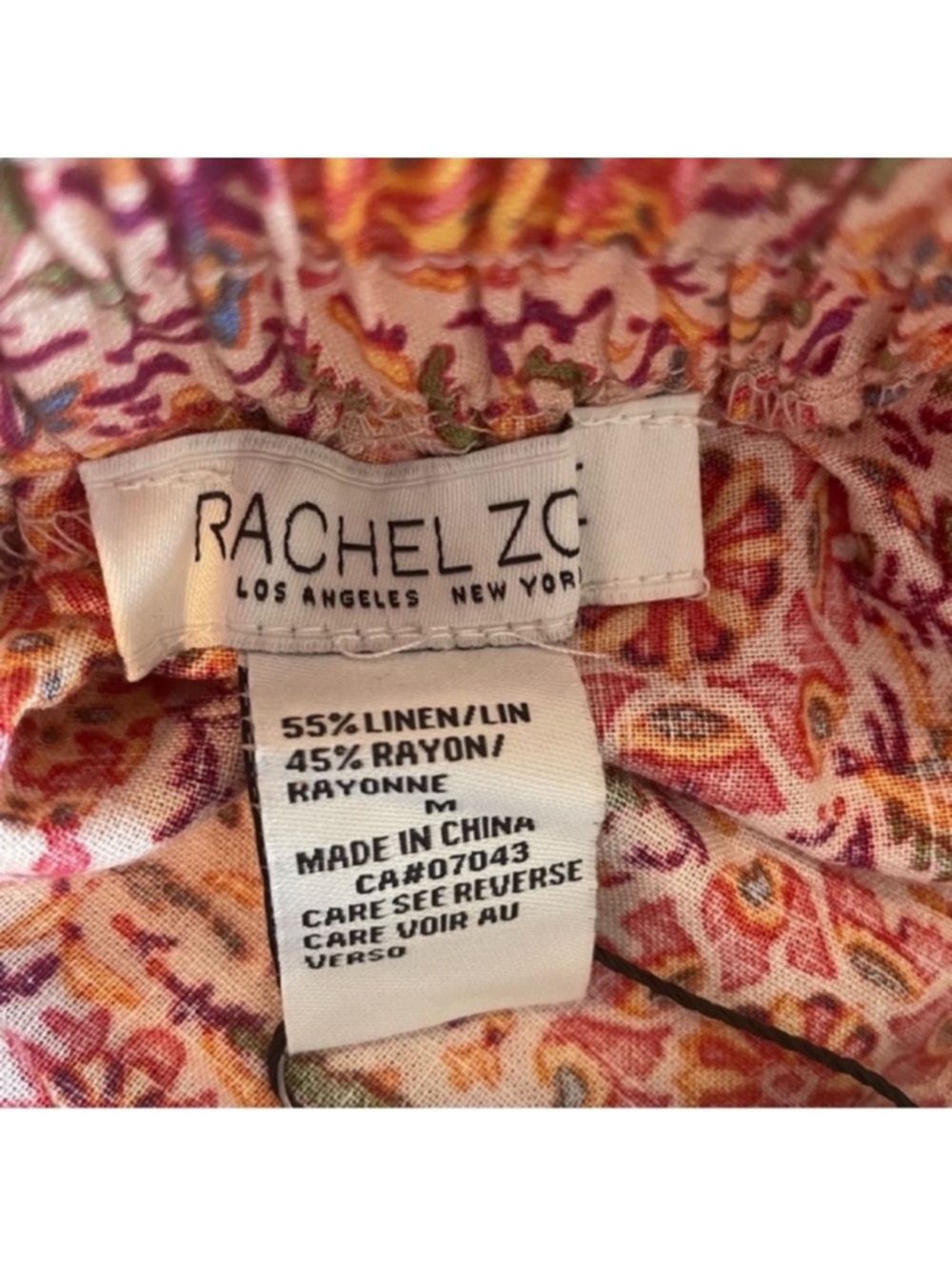 Rachel Zoe NWT 2 piece set linen crop top & skirt bohemian festival size medium - Picture 13 of 13